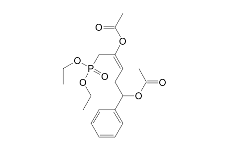 (E)-2,5-Diacetoxy-1-(diethoxyphosphoryl)-5-phenyl-2-pentene