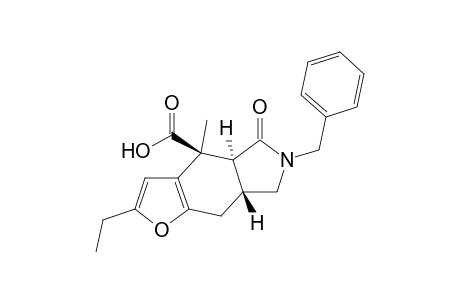 (4RS,4aRS,7aSR)-6-Benzyl-2-ethyl-4-methyl-5-oxo-4a,5,6,7,7a,8-hexahydro-4H-furo[2,3-f]isoindole-4-carboxylic acid