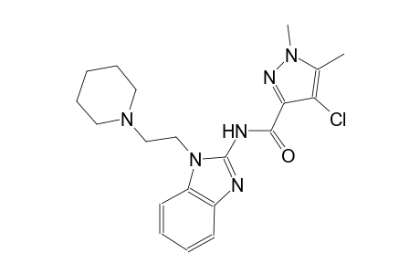4-chloro-1,5-dimethyl-N-{1-[2-(1-piperidinyl)ethyl]-1H-benzimidazol-2-yl}-1H-pyrazole-3-carboxamide