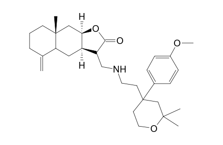 (3aR,8aR,9aR)-3-[[2-[4-(4-methoxyphenyl)-2,2-dimethyl-4-oxanyl]ethylamino]methyl]-8a-methyl-5-methylene-3a,4,4a,6,7,8,9,9a-octahydro-3H-benzo[f]benzofuran-2-one