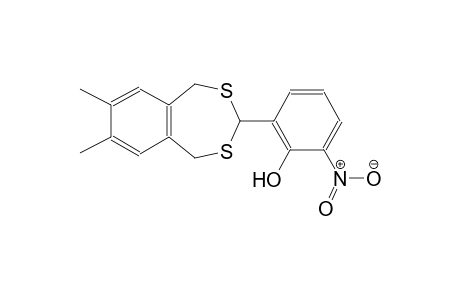 2-(7,8-Dimethyl-1,5-dihydro-2,4-benzodithiepin-3-yl)-6-nitrophenol