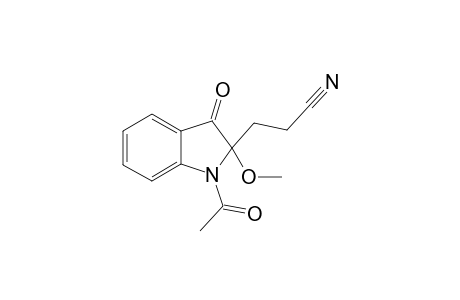 1-Acetyl-2-[(2-cyanoethyl)-2-methoxy-1,2-dihydroindol-3-one