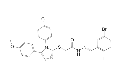 N'-[(E)-(5-bromo-2-fluorophenyl)methylidene]-2-{[4-(4-chlorophenyl)-5-(4-methoxyphenyl)-4H-1,2,4-triazol-3-yl]sulfanyl}acetohydrazide