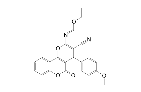 7-(p-Methoxyphenyl)-8-cyano-9-ethoxymethyleneamino-7H-pyrano[3,2-c]coumarin