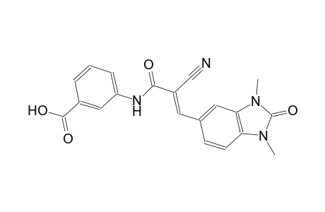 3-{[(2E)-2-cyano-3-(1,3-dimethyl-2-oxo-2,3-dihydro-1H-benzimidazol-5-yl)-2-propenoyl]amino}benzoic acid