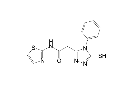2-[5'-Mercapto-4'-phenyl-4H-(1,2,4)-triazol-3'-yl]-N-(thiazol-2"-yl)-acetamide