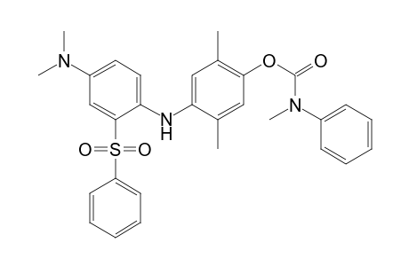 Carbamic acid, N-methyl-N-phenyl-, 4-[[4-(dimethylamino)-2-(phenylsulfonyl)phenyl]amino]-2,5-dimethylphenyl ester
