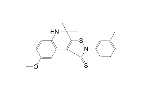 isothiazolo[5,4-c]quinoline-1(2H)-thione, 4,5-dihydro-8-methoxy-4,4-dimethyl-2-(3-methylphenyl)-