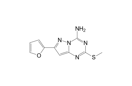 4-amino-7-(2-furyl)-2-(methylthio)pyrazolo[1,5-a]-s-triazine