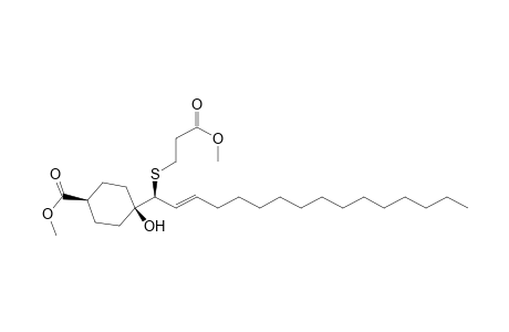 Methyl [4(S)-[1.beta.,4.beta.,4(Z)]]-4-hydroxy-4-[1-[(3-methoxy-3-oxopropyl)thio]-2-hexadecenyl]cyclohexanecarboxylate