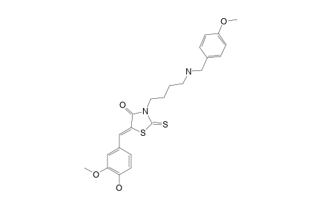 (5Z)-3-[4-(4-METHOXYPHENYLMETHYLAMINO)-BUTYL]-5-(4-HYDROXY-3-METHOXYBENZYLIDENE)-2-THIOXO-1,3-THIAZOLIDIN-4-ONE