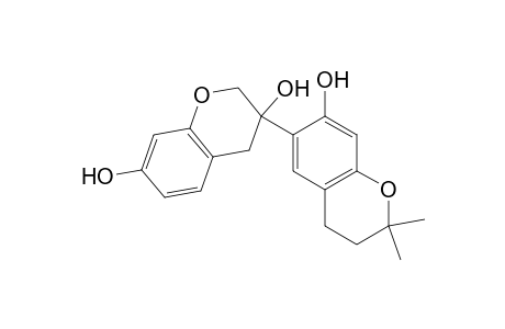3-(7-hydroxy-2,2-dimethyl-3,4-dihydro-2H-1-benzopyran-6-yl)-3,4-dihydro-2H-1-benzopyran-3,7-diol