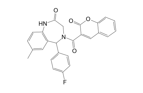 5-(4-fluorophenyl)-4-(2-ketochromene-3-carbonyl)-7-methyl-3,5-dihydro-1H-1,4-benzodiazepin-2-one