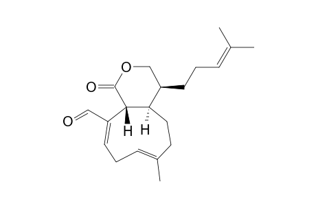 (1R,4E,7E,9R,13S)-10-keto-4-methyl-13-(4-methylpent-3-enyl)-11-oxabicyclo[7.4.0]trideca-4,7-diene-8-carbaldehyde
