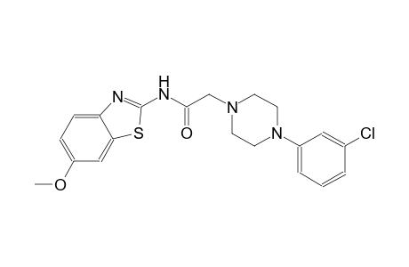 2-[4-(3-chlorophenyl)-1-piperazinyl]-N-(6-methoxy-1,3-benzothiazol-2-yl)acetamide