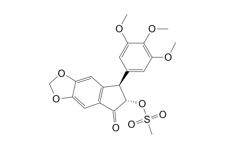 trans-6,7-dihydro-6-[(methylsulfonyl)oxy]-7-(3,4,5-trimethoxyphenyl)-5H-indeno[5,6-d]-1,3-dioxol-5-one