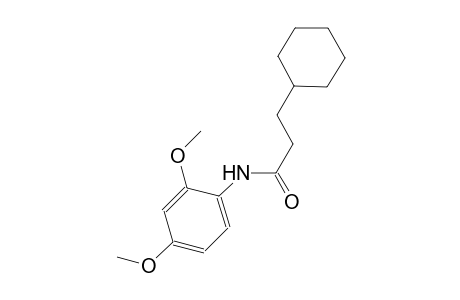 3-cyclohexyl-N-(2,4-dimethoxyphenyl)propanamide
