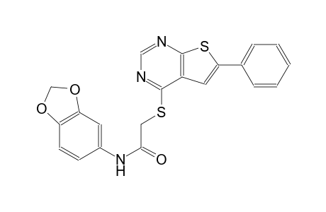 acetamide, N-(1,3-benzodioxol-5-yl)-2-[(6-phenylthieno[2,3-d]pyrimidin-4-yl)thio]-