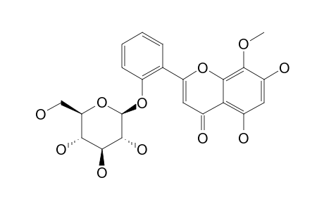 5,7,2'-TRIHYDROXY-8-METHOXYFLAVONE-2'-O-BETA-D-GLUCOPYRANOSIDE