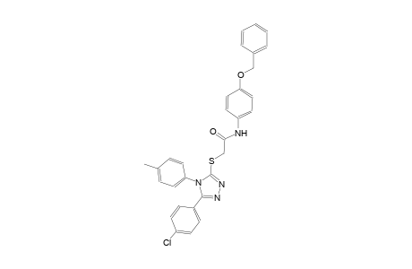N-[4-(benzyloxy)phenyl]-2-{[5-(4-chlorophenyl)-4-(4-methylphenyl)-4H-1,2,4-triazol-3-yl]sulfanyl}acetamide