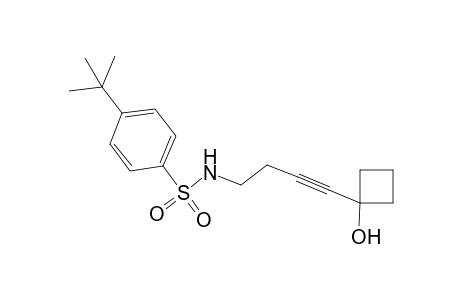 4-Tert-butyl-N-(4-(1-hydroxycyclobutyl)but-3-ynyl)benzenesulfonamide