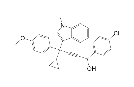 1-Cyclopropyl-1-(1-methyl-1H-indol-3-yl)-4-(4-chlorophenyl)-1-(4-methoxyphenyl)but-2-yn-4-ol