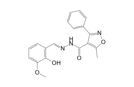 5-methyl-3-phenyl-4-isoxazolecarboxylic acid, (3-methoxysalicylidene)hydrazide