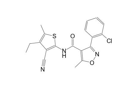 3-(2-chlorophenyl)-N-(3-cyano-4-ethyl-5-methyl-2-thienyl)-5-methyl-4-isoxazolecarboxamide