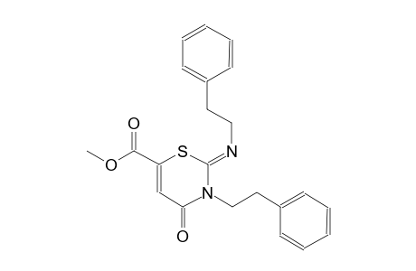 2H-1,3-thiazine-6-carboxylic acid, 3,4-dihydro-4-oxo-3-(2-phenylethyl)-2-[[(Z)-2-phenylethyl]imino]-, methyl ester, (2Z)-