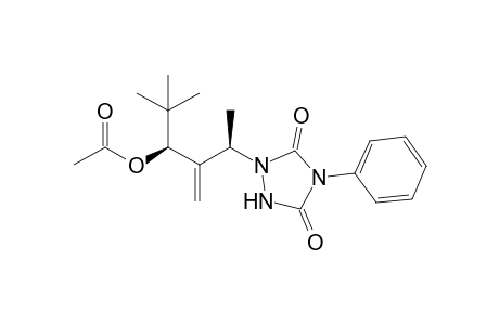 (2R*,4S*)-4-Acetoxy-5,5-dimethyl-3-methylene-2-(4'-phenyl-1',2',4'-triazolidine-3',5'-dion-1'-yl)hexane