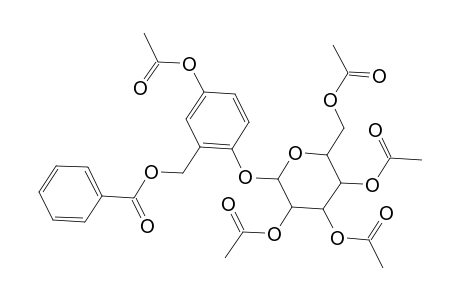 .beta.-D-Glucopyranoside, 2-[(benzoyloxy)methyl]-4-hydroxyphenyl, pentaacetate