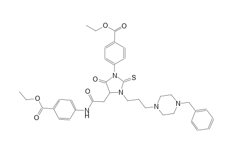 benzoic acid, 4-[4-[2-[[4-(ethoxycarbonyl)phenyl]amino]-2-oxoethyl]-5-oxo-3-[3-[4-(phenylmethyl)-1-piperazinyl]propyl]-2-thioxo-1-