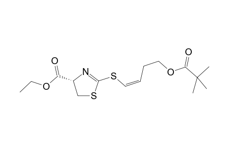 (S)-(Z)-1-Trimethylacetoxy-4-(2-thio-4-carboxyethylthiazoline)-2-butene