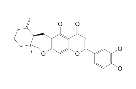 UGONIN-J;5,7,3',4'-TETRAHYDROXY-6-(6,6-DIMETHYL-2-METHYLENE-CYClOHEXYLMETHYL)-FLAVONE