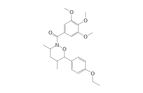 3,5-DIMETHYL-6-(4-ETHOXYPHENYL)-N-(3,4,5-TRIMETHOXYBENZOYL)-TETRAHYDRO-1,2-OXAZINE