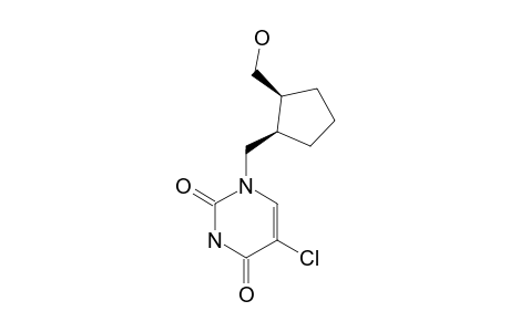 5-chloro-1-[[(1R,2S)-2-methylolcyclopentyl]methyl]pyrimidine-2,4-quinone