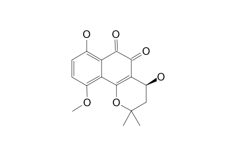 (S)-4,7-DIHYDROXY-10-METHOXY-2,2-DIMETHYL-3,4-DIHYDRO-2H-BENZO-[H]-CHROMENE-5,6-DIONE