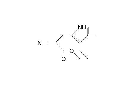 Methyl-(E)-2-cyano-3-(3-ethyl-4-methyl-2-pyrrolyl)-propenoate
