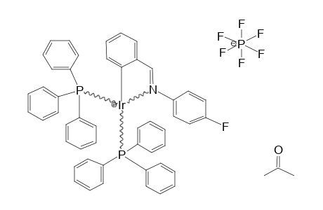 [IRH-{N-(PARA-F-(C6H4)=CH-(ORTHO-C6H4)}-(ME2CO)-(PPH3)2]-PF6