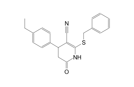 3-pyridinecarbonitrile, 4-(4-ethylphenyl)-1,4,5,6-tetrahydro-6-oxo-2-[(phenylmethyl)thio]-