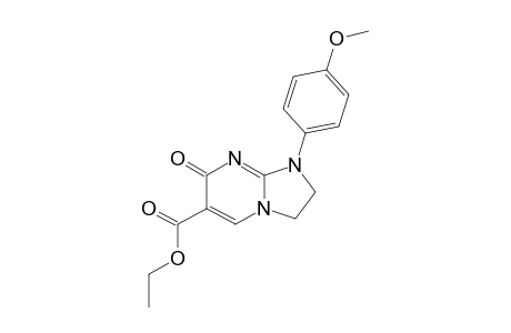 ETHYL-1-(4-METHOXYPHENYL)-7(1H)-OXO-2,3-DIHYDROIMIDAZO-[1,2-A]-PYRIMIDINE-6-CARBOXYLATE
