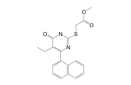 5-ETHYL-2-((METHOXYCARBONYLMETHYL)-THIO)-6-(NAPHTH-1-YL)-PYRIMIDINE-4(3H)-ONE