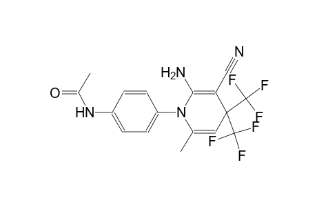 N-[4-[2-amino-3-cyano-6-methyl-4,4-bis(trifluoromethyl)-1-pyridinyl]phenyl]acetamide