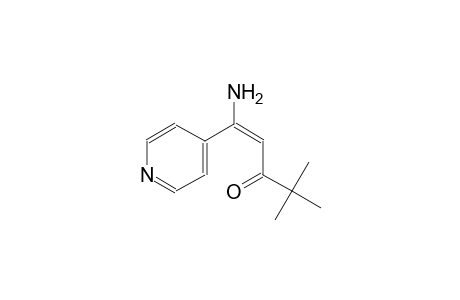 (1E)-1-amino-4,4-dimethyl-1-(4-pyridinyl)-1-penten-3-one