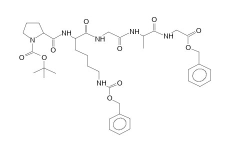 TERT-BUTOXYCARBONYL-PROLINE-(BENZYLOXYCARBONYL)LYSINE-GLYCINE-ALANINE-GLYCINE-O-BENZYL PEPTIDE