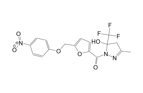 3-methyl-1-{5-[(4-nitrophenoxy)methyl]-2-furoyl}-5-(trifluoromethyl)-4,5-dihydro-1H-pyrazol-5-ol