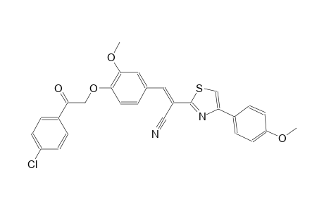 (2E)-3-{4-[2-(4-chlorophenyl)-2-oxoethoxy]-3-methoxyphenyl}-2-[4-(4-methoxyphenyl)-1,3-thiazol-2-yl]-2-propenenitrile
