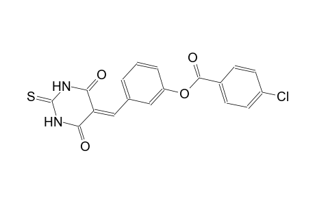 3-[(4,6-dioxo-2-thioxotetrahydro-5(2H)-pyrimidinylidene)methyl]phenyl 4-chlorobenzoate