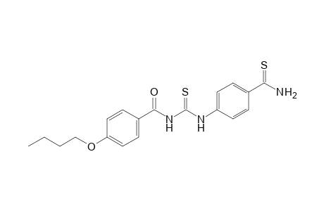 1-(p-butoxybenzoyl)-2-thio-3-[p-(thiocarbamoyl)phenyl]urea