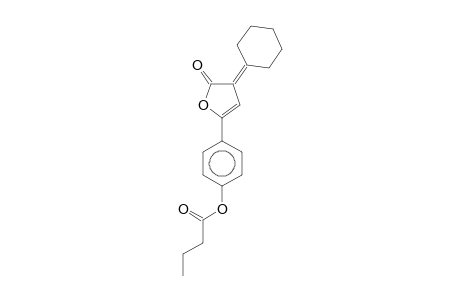 4-(4-Cyclohexylidene-5-oxo-4,5-dihydro-2-furanyl)phenyl butyrate